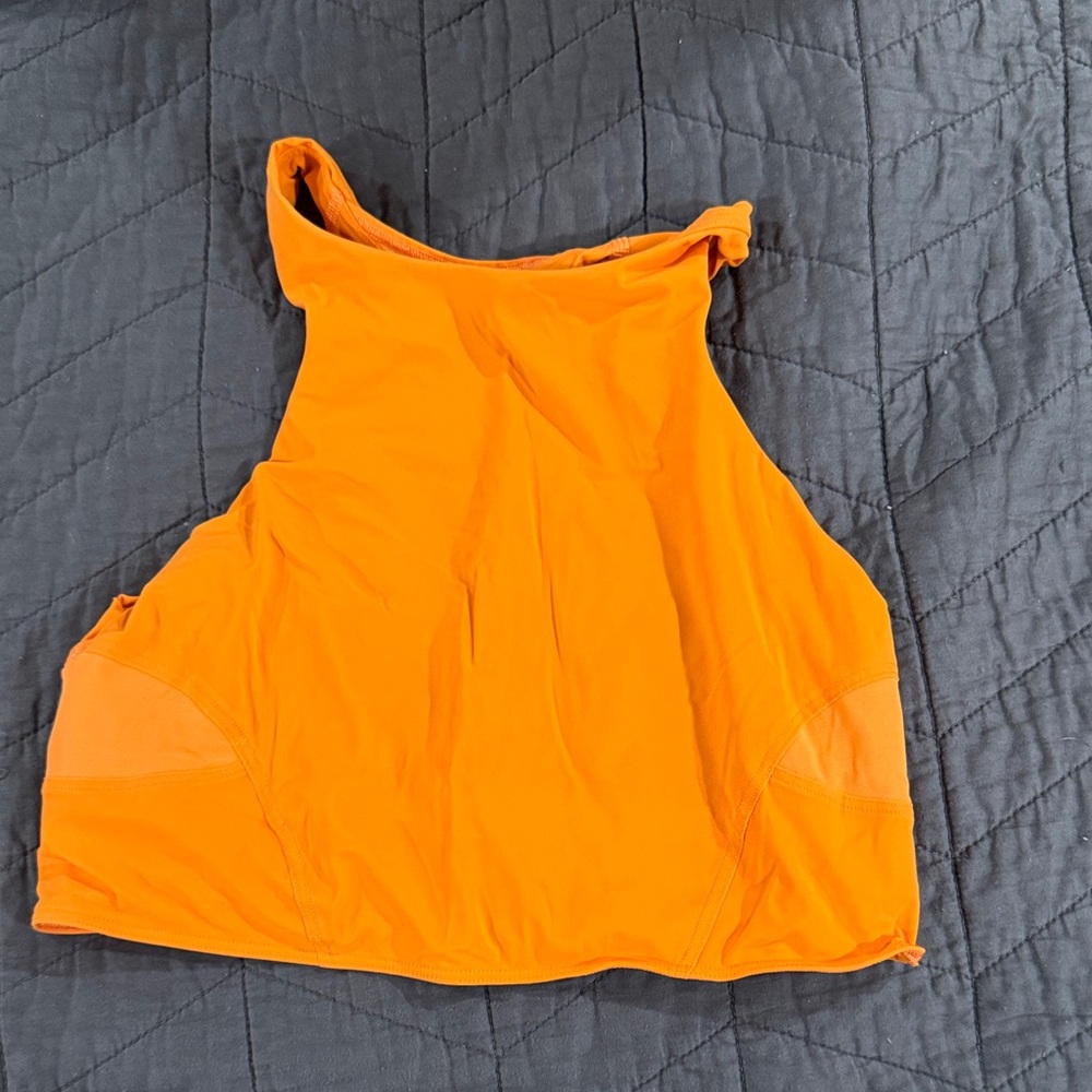 Bright Orange Sleeveless Top